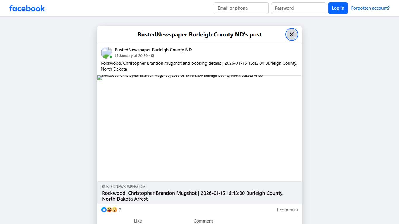 Rockwood, Christopher... - BustedNewspaper Burleigh County ND Facebook